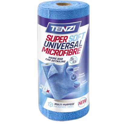 Ultra Soft Microfibre Roll BLUE 35x35cm 20 pc 