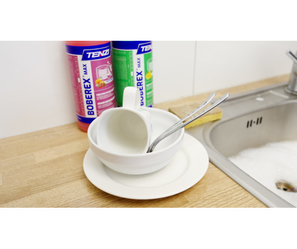 Концентрований засіб для ручного миття посуду, аромат свіжого лимона Boberex®Max Lemon 1L